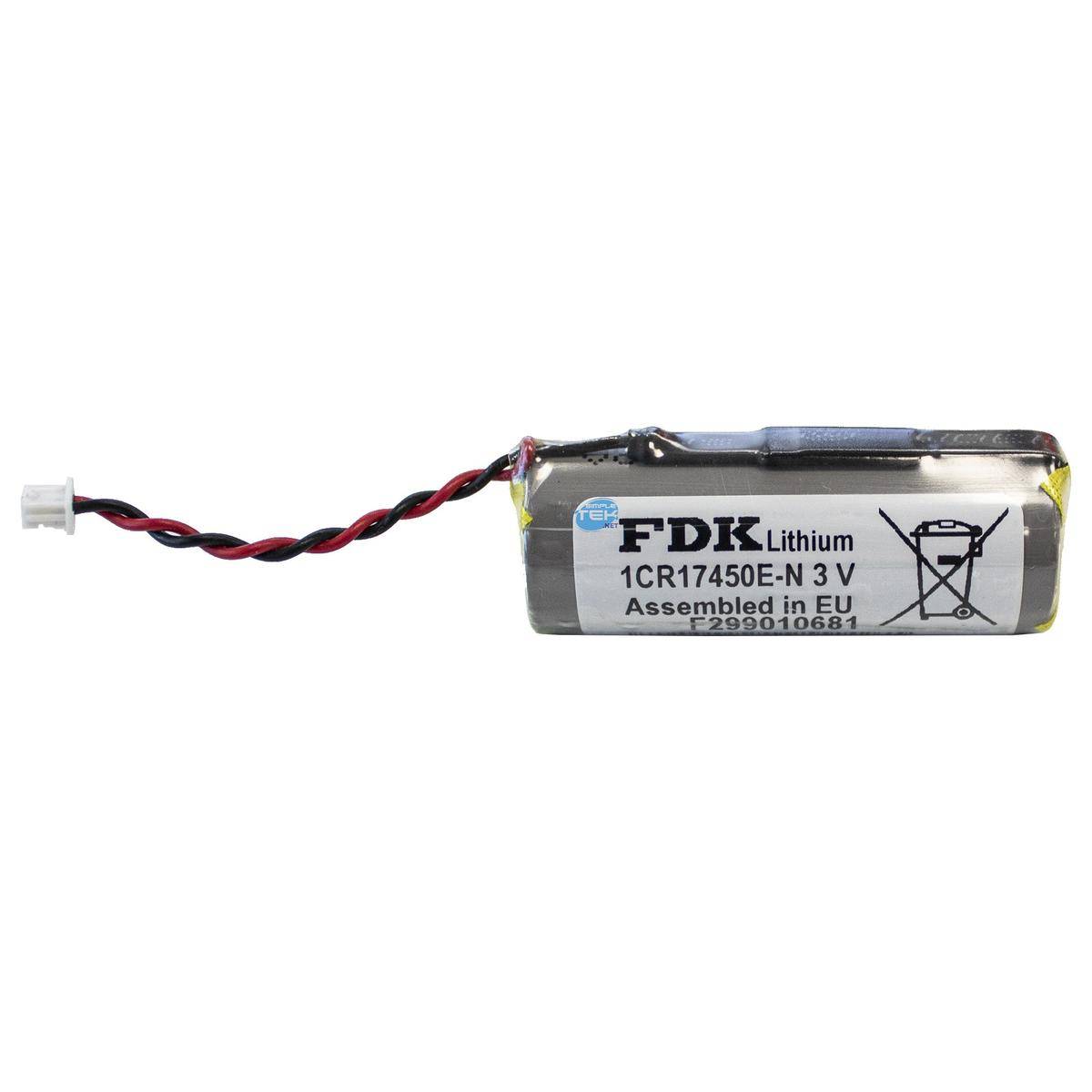 Batteria Al Litio Cr17450 1cr17450e-n 3v Compatibile Con Telepass Con Cavo 2pin-0