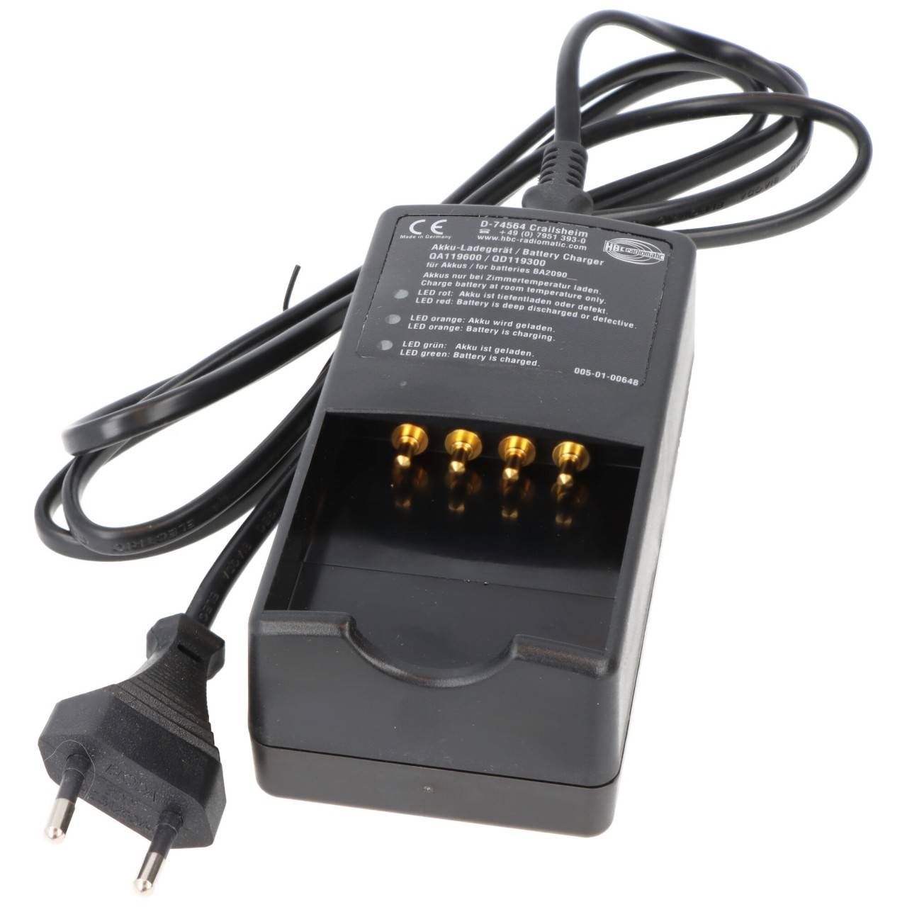Caricabatterie originale HBC QA119600 per batteria radiocomando FUB09N-2