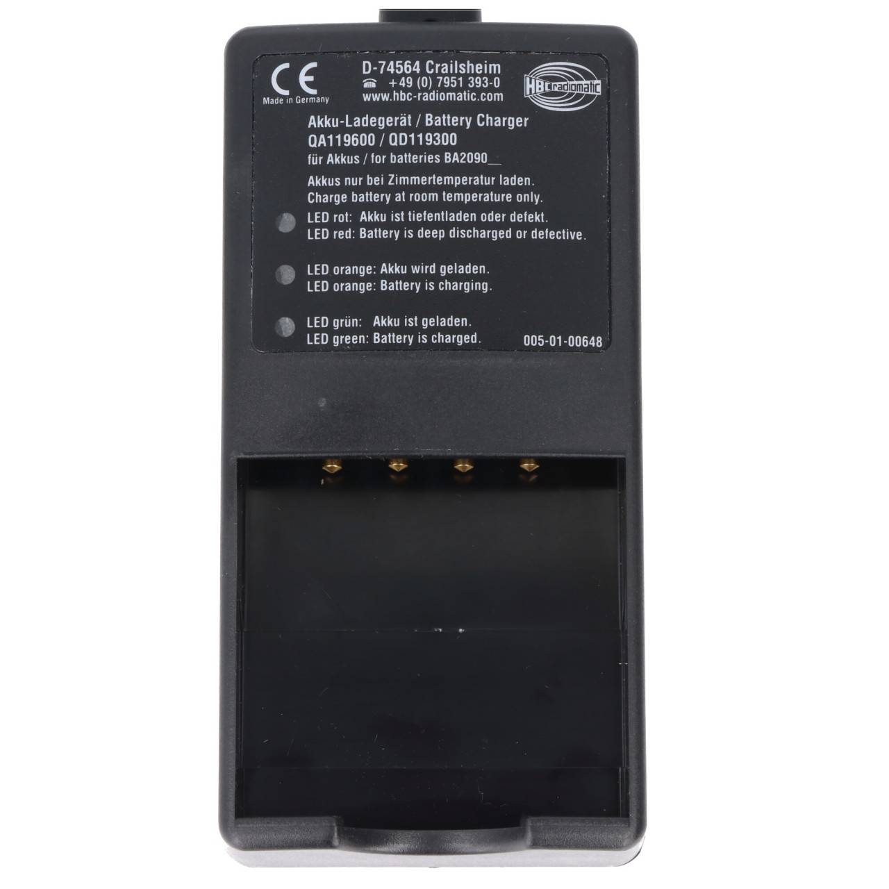 Caricabatterie originale HBC QA119600 per batteria radiocomando FUB09N-3