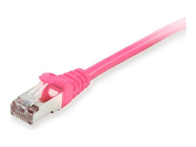 equip - Patch-Kabel - RJ-45 (M) zu RJ-45 (M) - 25 m - S/FTP, PiMF - CAT 6a - halogenfrei, geformt, verseilt - pink (6069-0