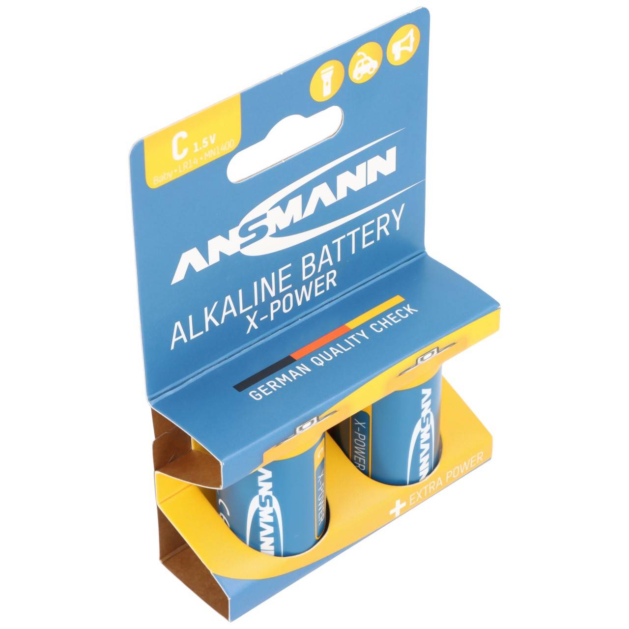 Batteria alcalina Ansmann X-Power Baby C, LR14, blister di carta da 2 pezzi-2