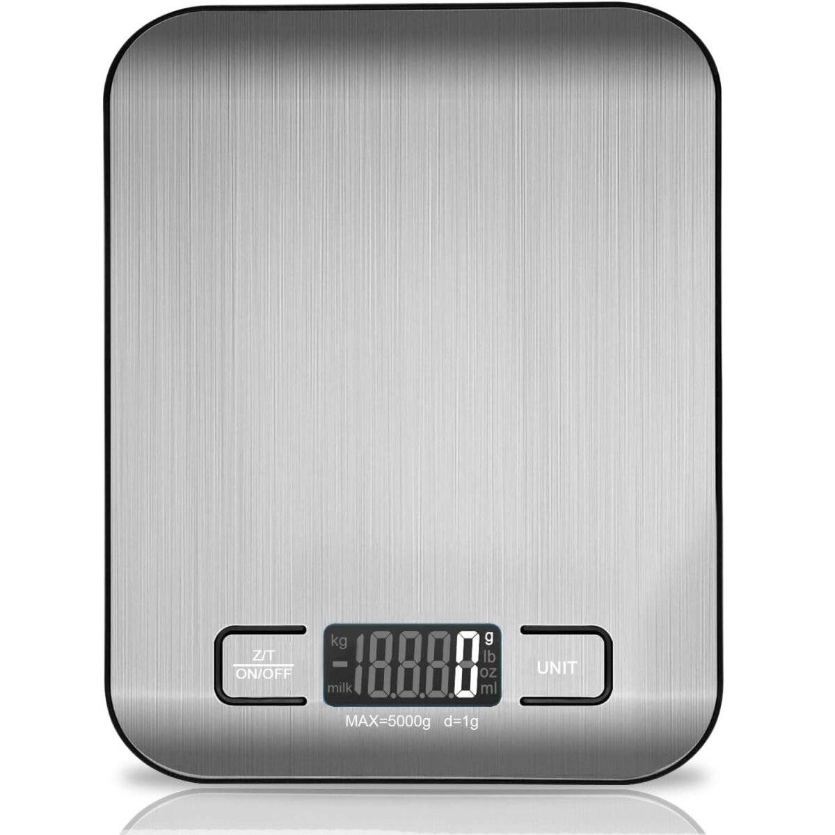 Bilancia da cucina digitale 5 kg in acciaio inox con display LCD-0