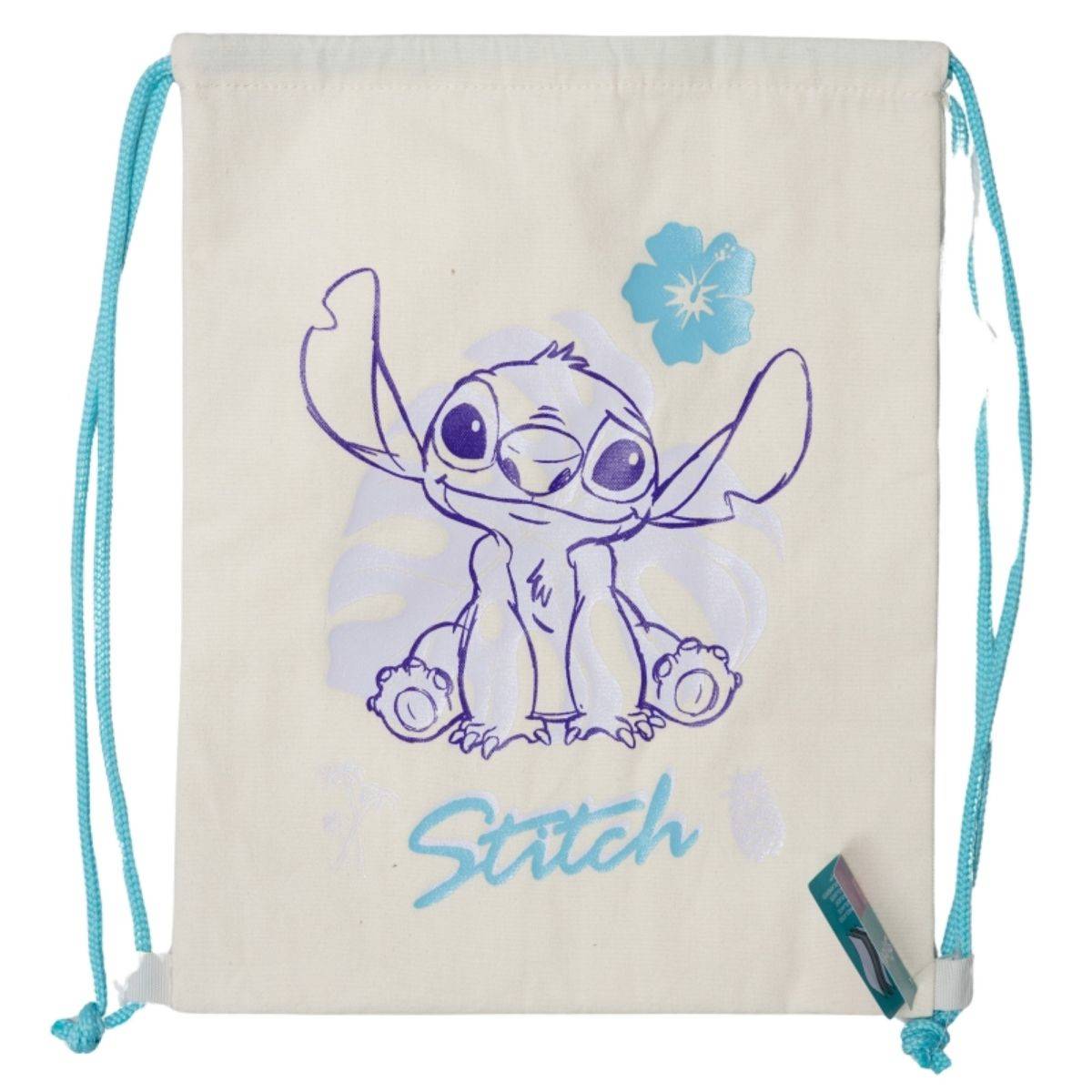 Zaino con coulisse Disney Stitch: spazioso, elegante e ideale per viaggiare-0