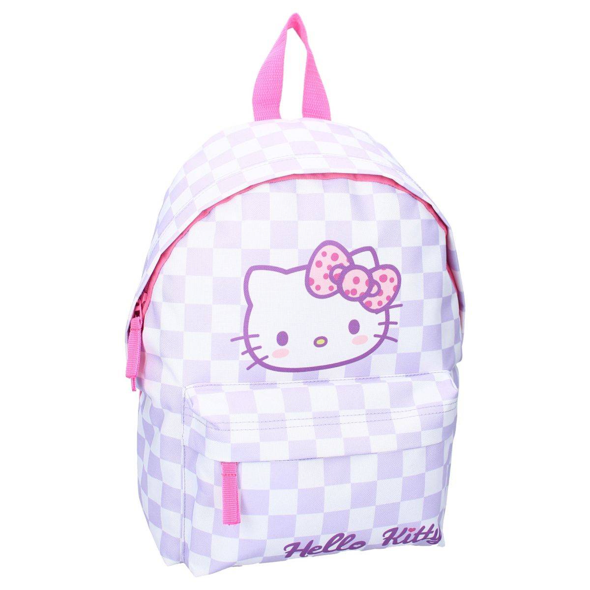 Zaino Hello Kitty “Bag It Up!” Zaino per bambini con motivo a quadri e tasca frontale-0