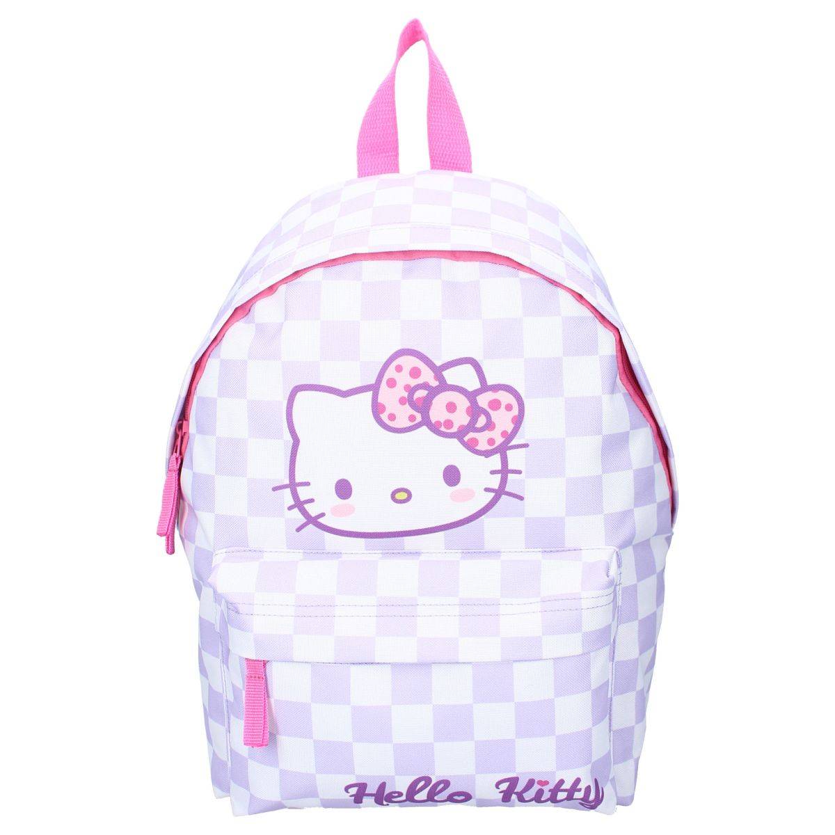 Zaino Hello Kitty “Bag It Up!” Zaino per bambini con motivo a quadri e tasca frontale-1