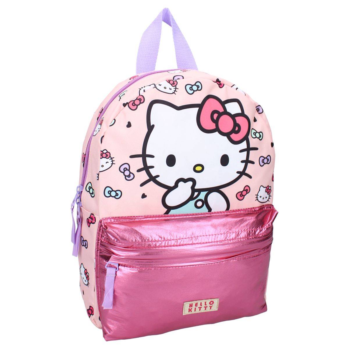 Zaino Hello Kitty - Simpatico zaino rosa per ragazze con motivo a fiocco-0
