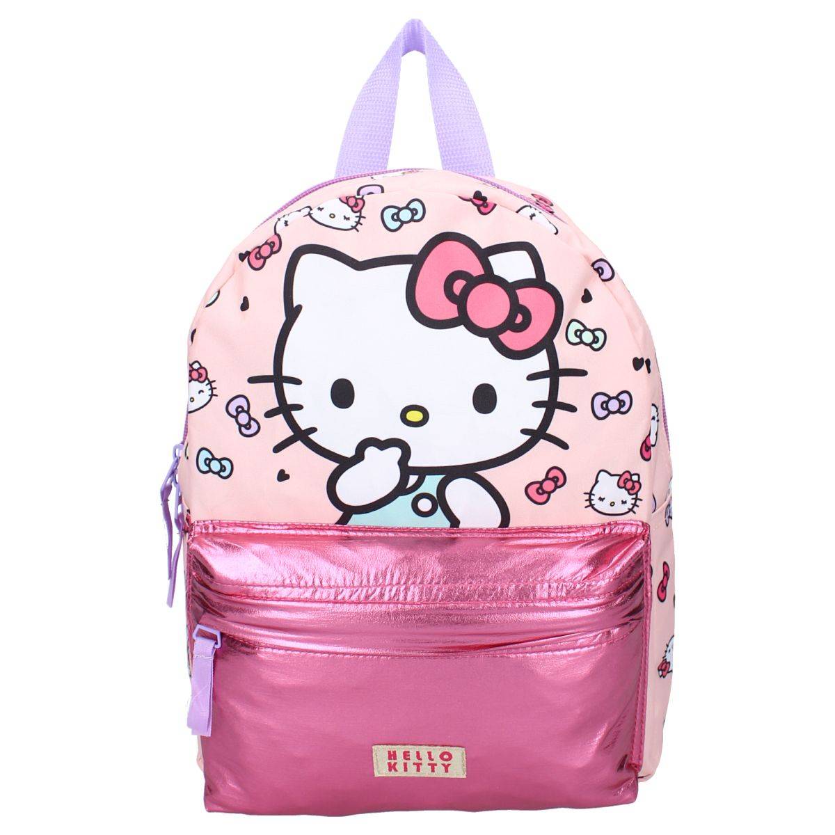Zaino Hello Kitty - Simpatico zaino rosa per ragazze con motivo a fiocco-1