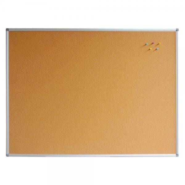 Bacheca Lavagna in Sughero Cornice in Alluminio Anodizzato 60x90 cm-1
