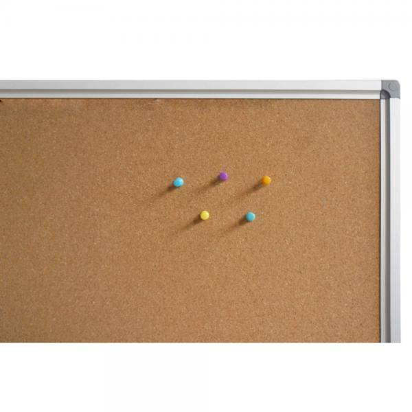Bacheca Lavagna in Sughero Cornice in Alluminio Anodizzato 60x90 cm-2