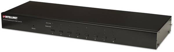 KVM Switch 8 porte combo USB + PS/2, OSD