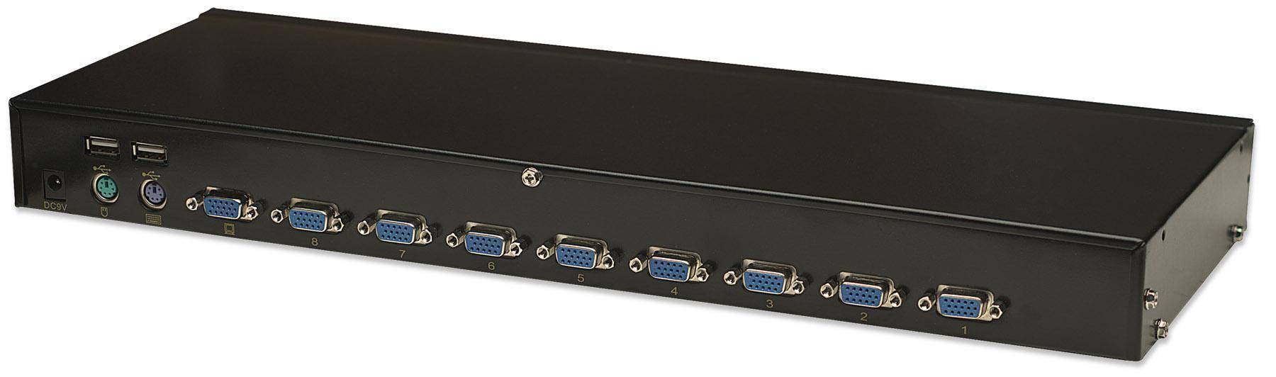KVM Switch 8 porte combo USB + PS/2, OSD-3