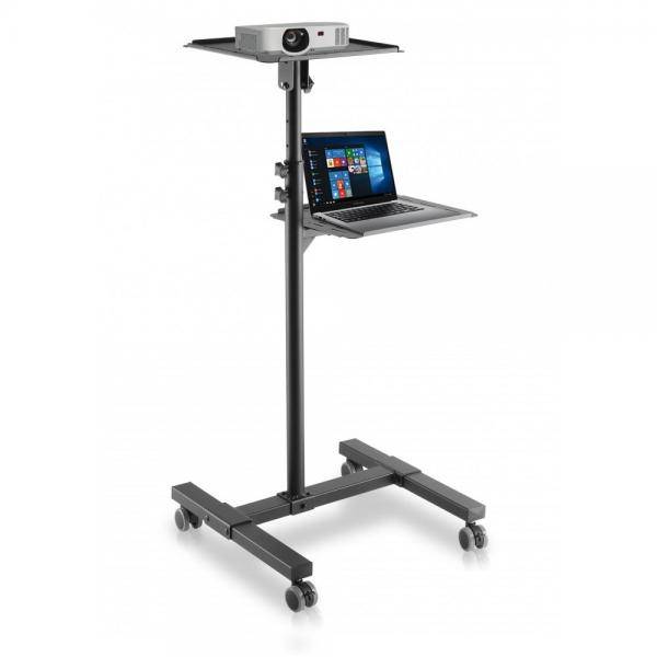 Carrello per Proiettore Notebook Regolabile con Mensola-0