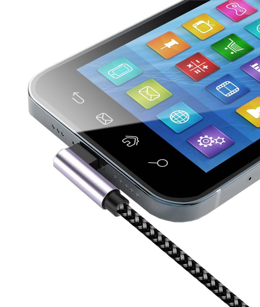 Cavo USB A Maschio 2.0 / USB-C™ Maschio Angolato 3A 1 m Alluminio-1