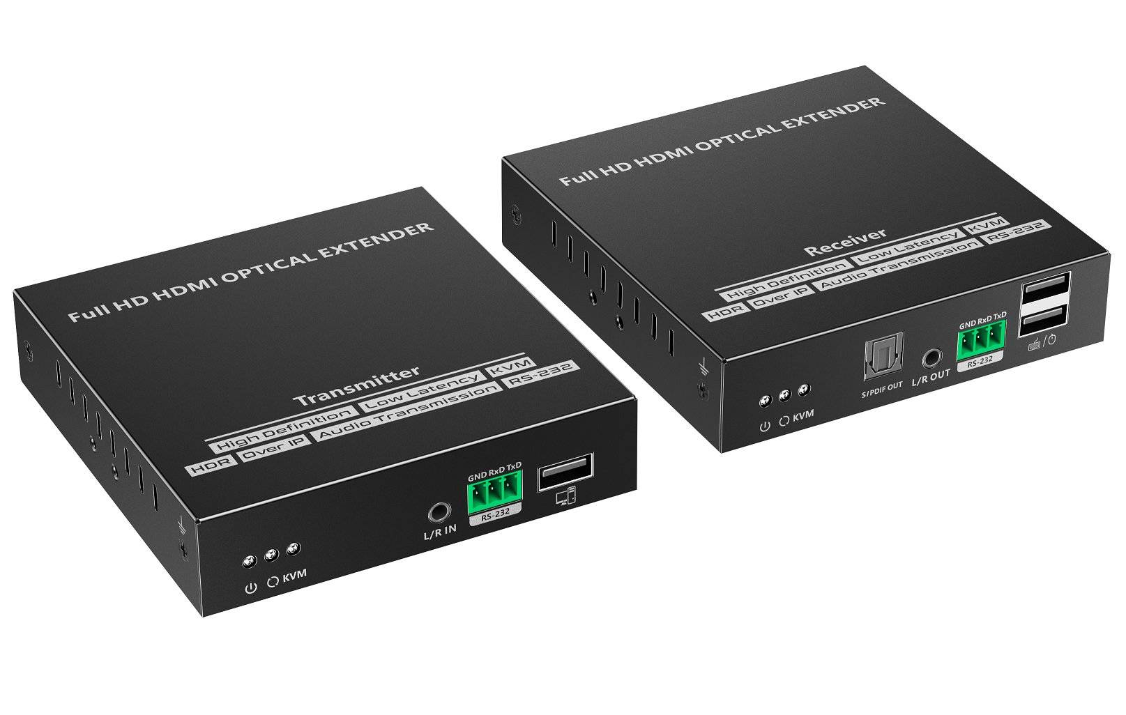 Extender Ottico KVM HDMI Over IP Full HD Non Compresso fino a 40Km-0