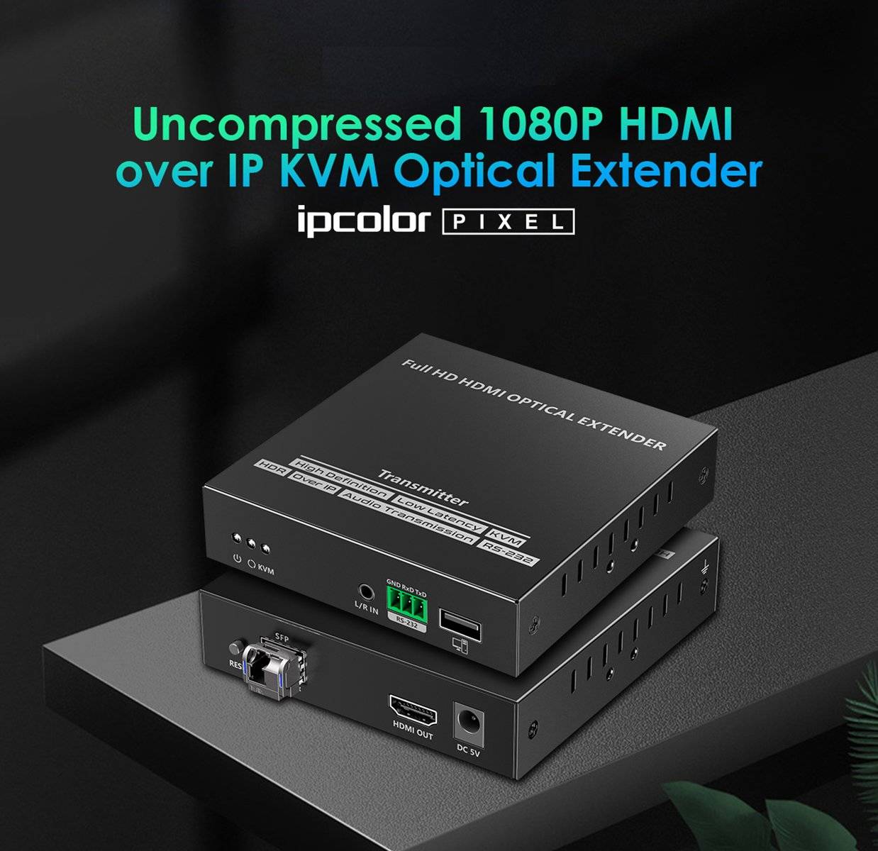 Extender Ottico KVM HDMI Over IP Full HD Non Compresso fino a 40Km-3