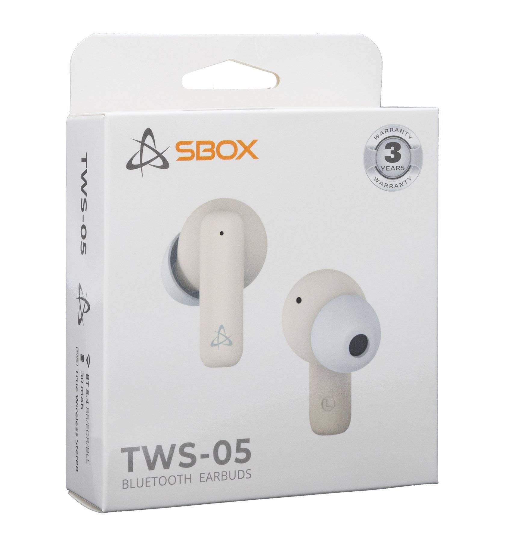 Auricolari Bluetooth v5.4 con Custodia di Ricarica EB-TWS05 Beige-1