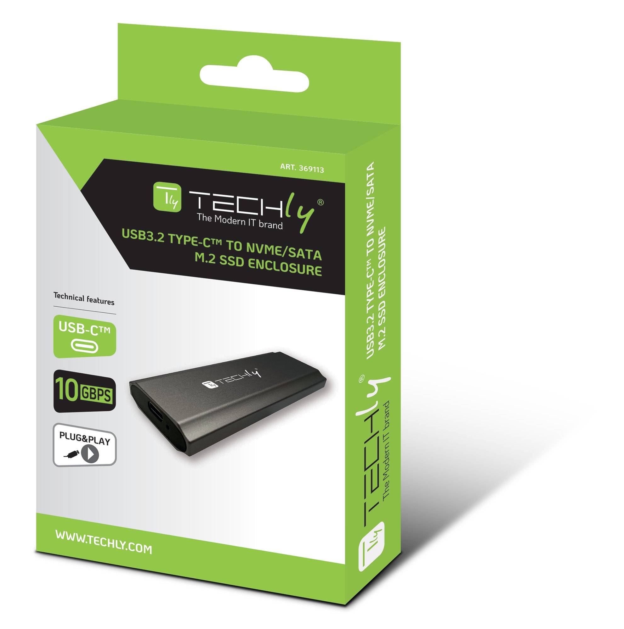 Box Esterno USB-C™ USB3.2 Gen2 NVMe/SATA M.2 SSD-1