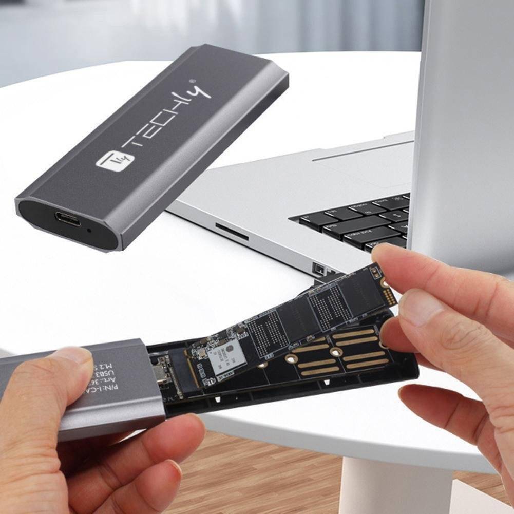 Box Esterno USB-C™ USB3.2 Gen2 NVMe/SATA M.2 SSD-4