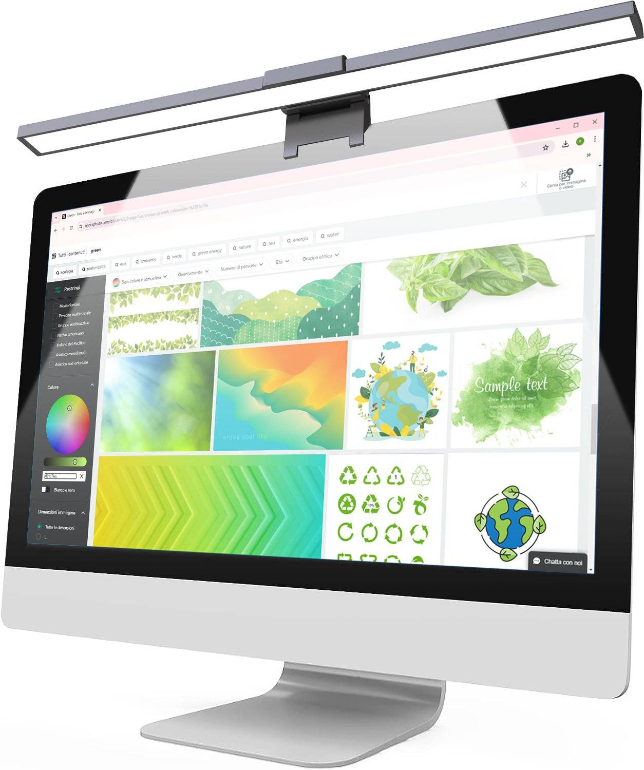 Barra Luminosa per Monitor 66 LED Luce di Lettura USB-C™ con Regolazione Temperatura Colore e Dimmer-0