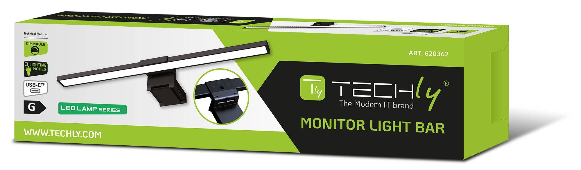 Barra Luminosa per Monitor 66 LED Luce di Lettura USB-C™ con Regolazione Temperatura Colore e Dimmer-1