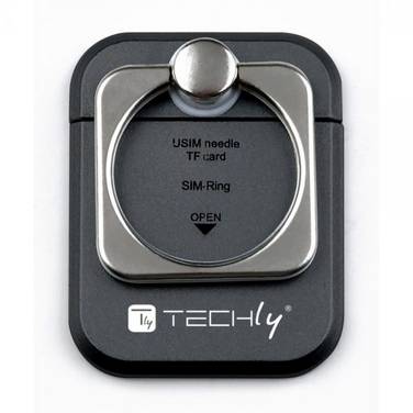 Anello e Supporto per Smartphone Nero