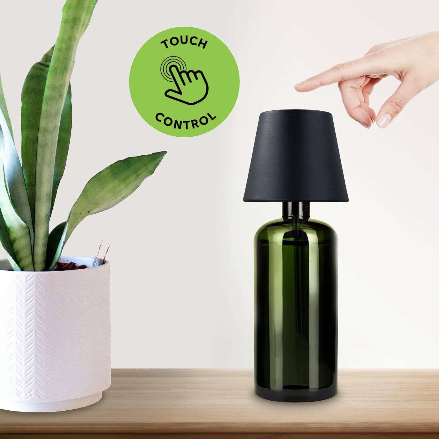 Lampada LED Paralume per Bottiglie Dimmerabile Batteria Ricaricabile Alimentazione USB-C™-4