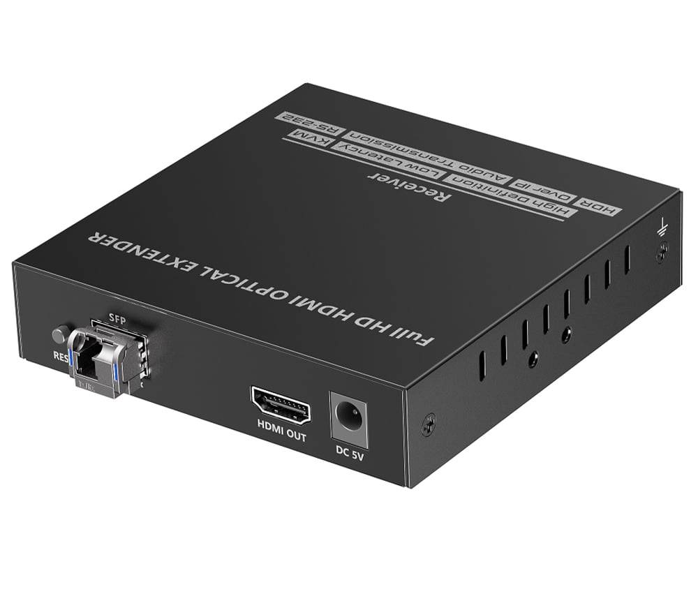 Ricevitore per Extender Ottico KVM HDMI Over IP Full HD Non Compresso fino a 40Km-1