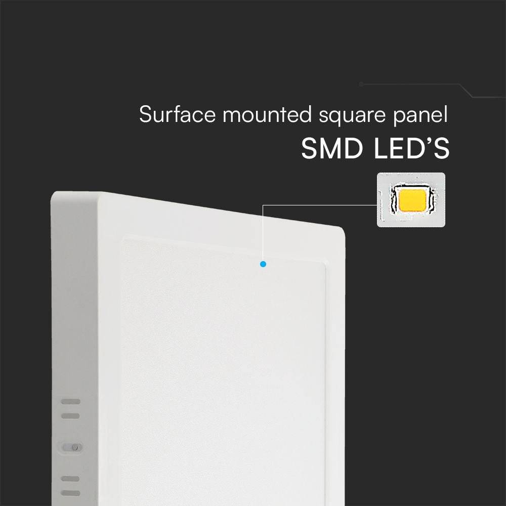 V-TAC Plafoniera LED Quadrata 6W Chip Samsung 3000K-4