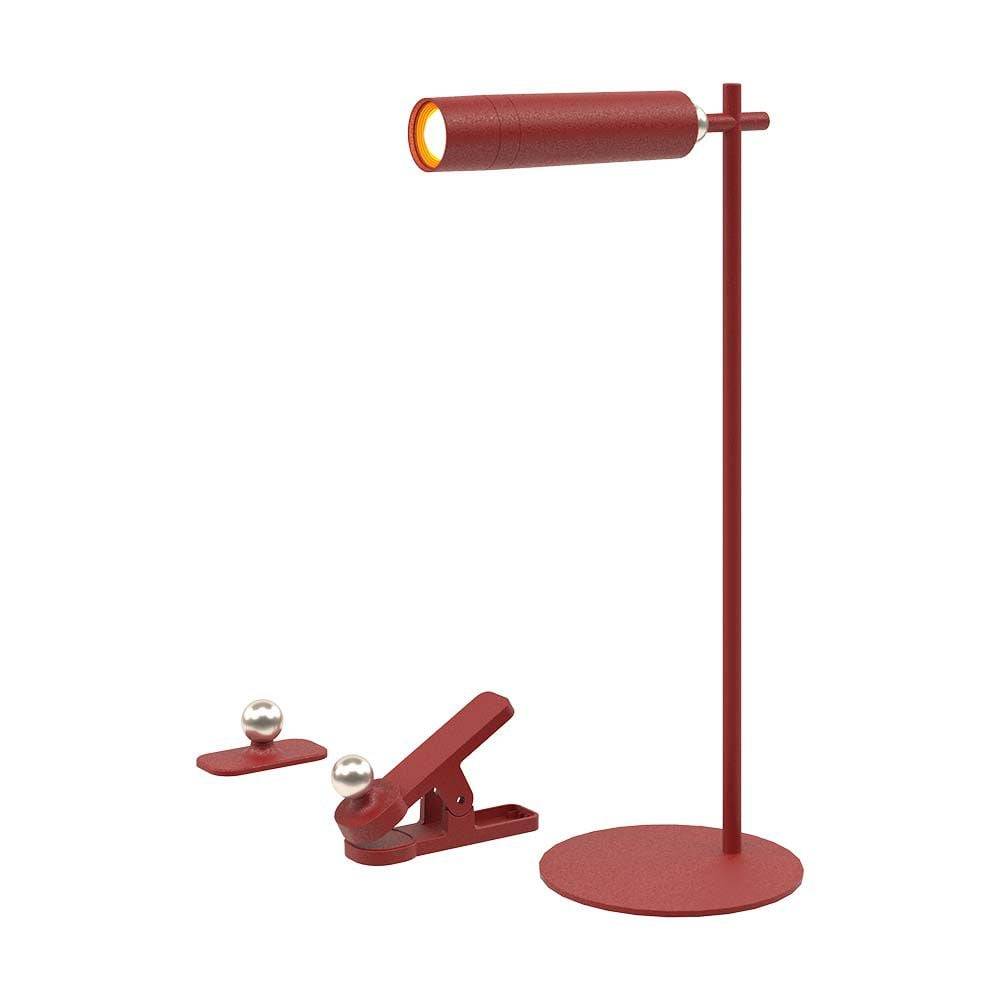 V-TAC Lampada LED da Tavolo Magnetica 3W Rosso Ricaricabile, Dimmerabile 4000K-0