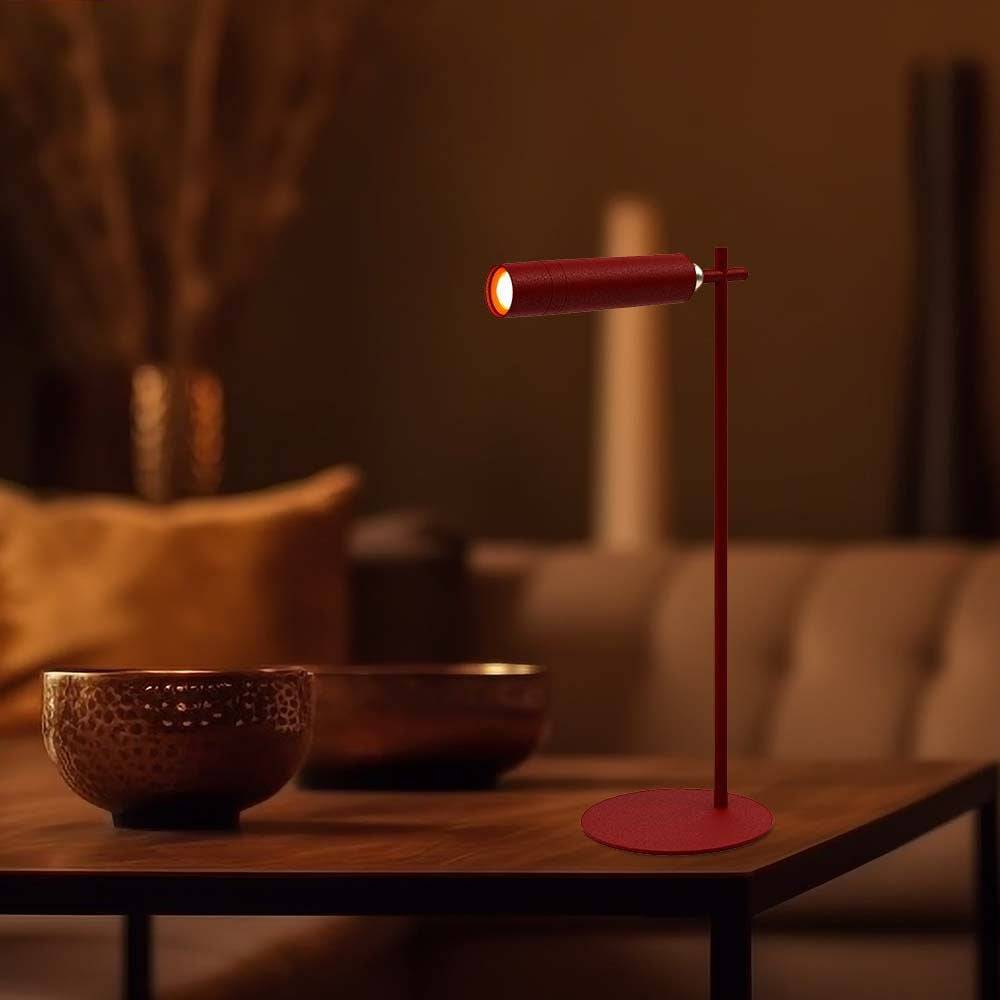 V-TAC Lampada LED da Tavolo Magnetica 3W Rosso Ricaricabile, Dimmerabile 4000K-1