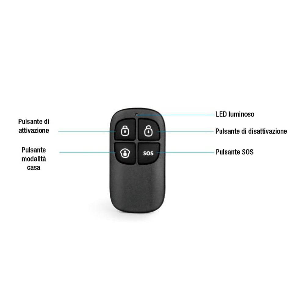 Telecomando per Sistema Antifurto Wireless RC-80-2