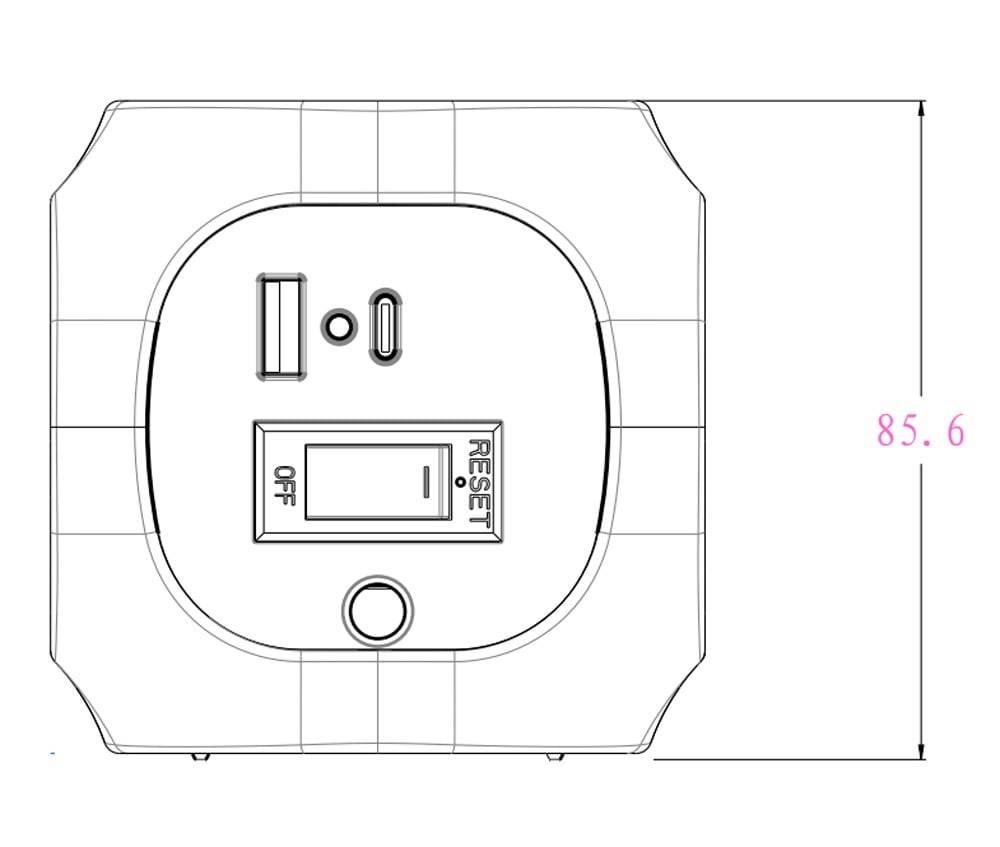 Multipresa a Cubo 4 Posti con USB-A e USB-C™ QC3.0 e Ricarica Wireless-2