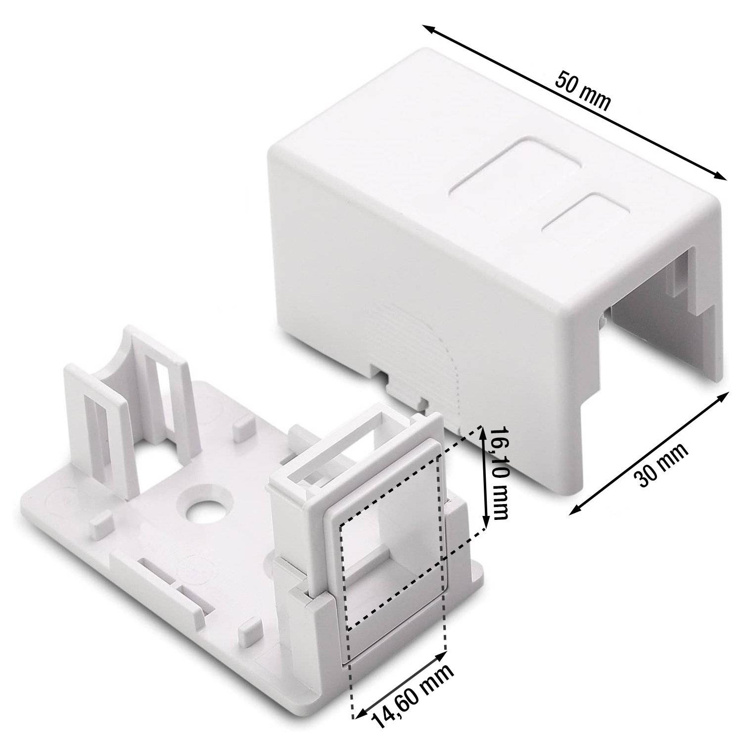 Presa a Muro per 1 Frutto Keystone Bianco-2
