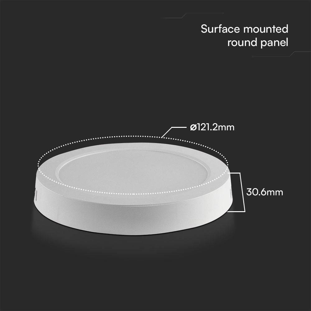 V-TAC Plafoniera LED Chip Samsung Tonda 6W 110LM/W 6500K-3