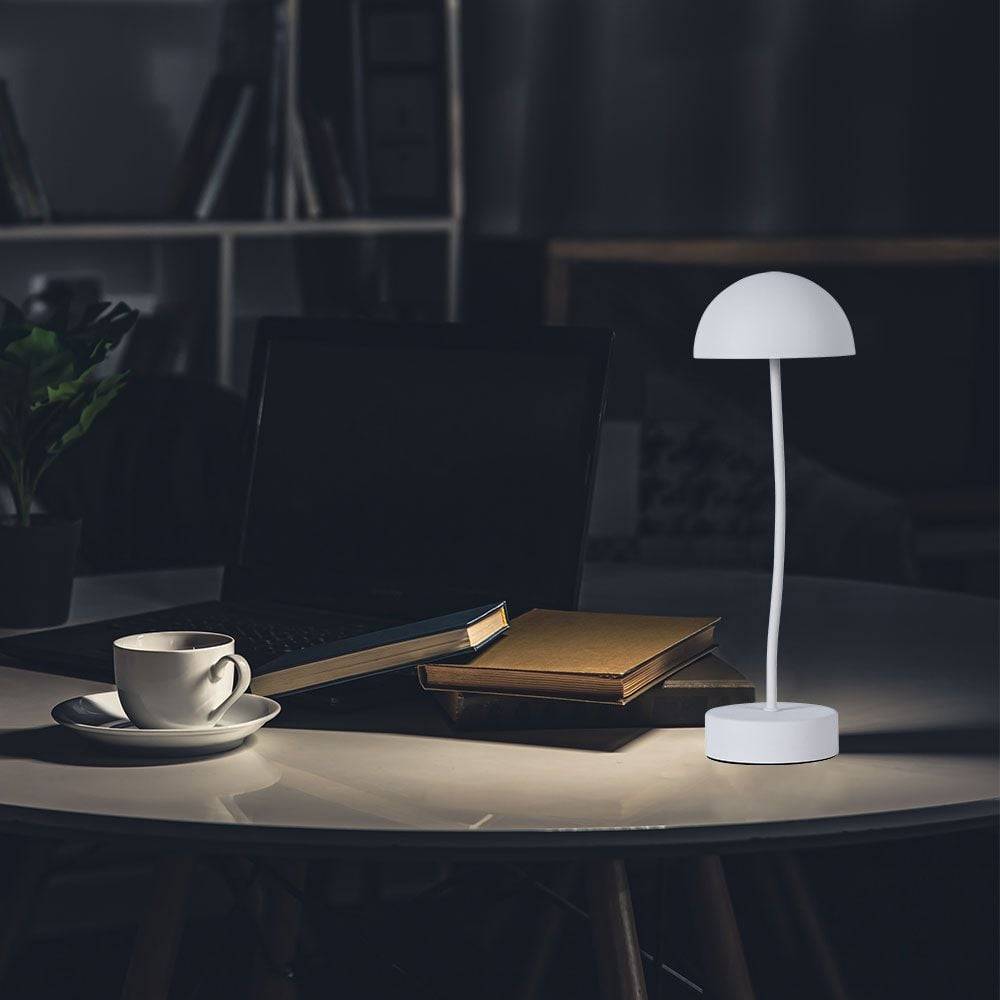 V-TAC Lampada LED da Tavolo 3W Colore Bianco ricaricabile con USB C Touch Dimmerabile 3000K-1