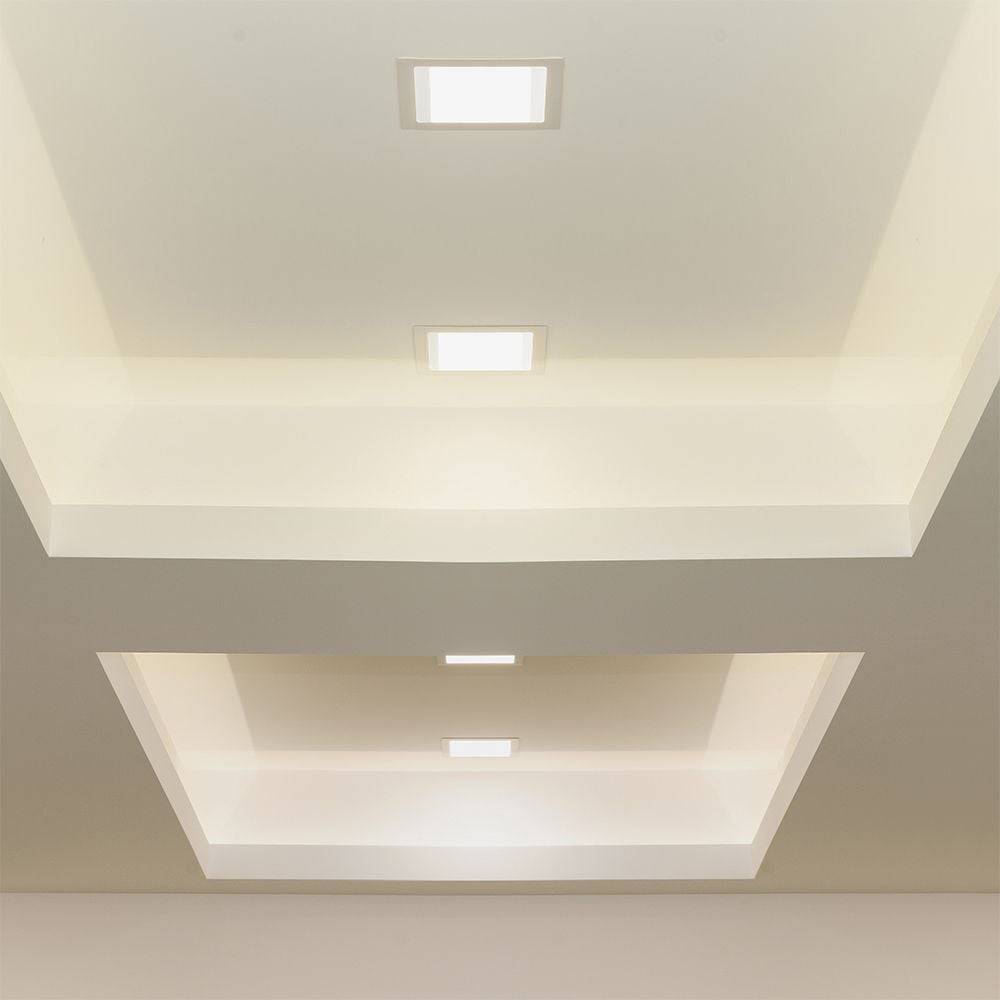 V-TAC Mini Pannello LED Chip Samsung 3W Quadrato Incasso (Foro 75-80mm) 6500K-1