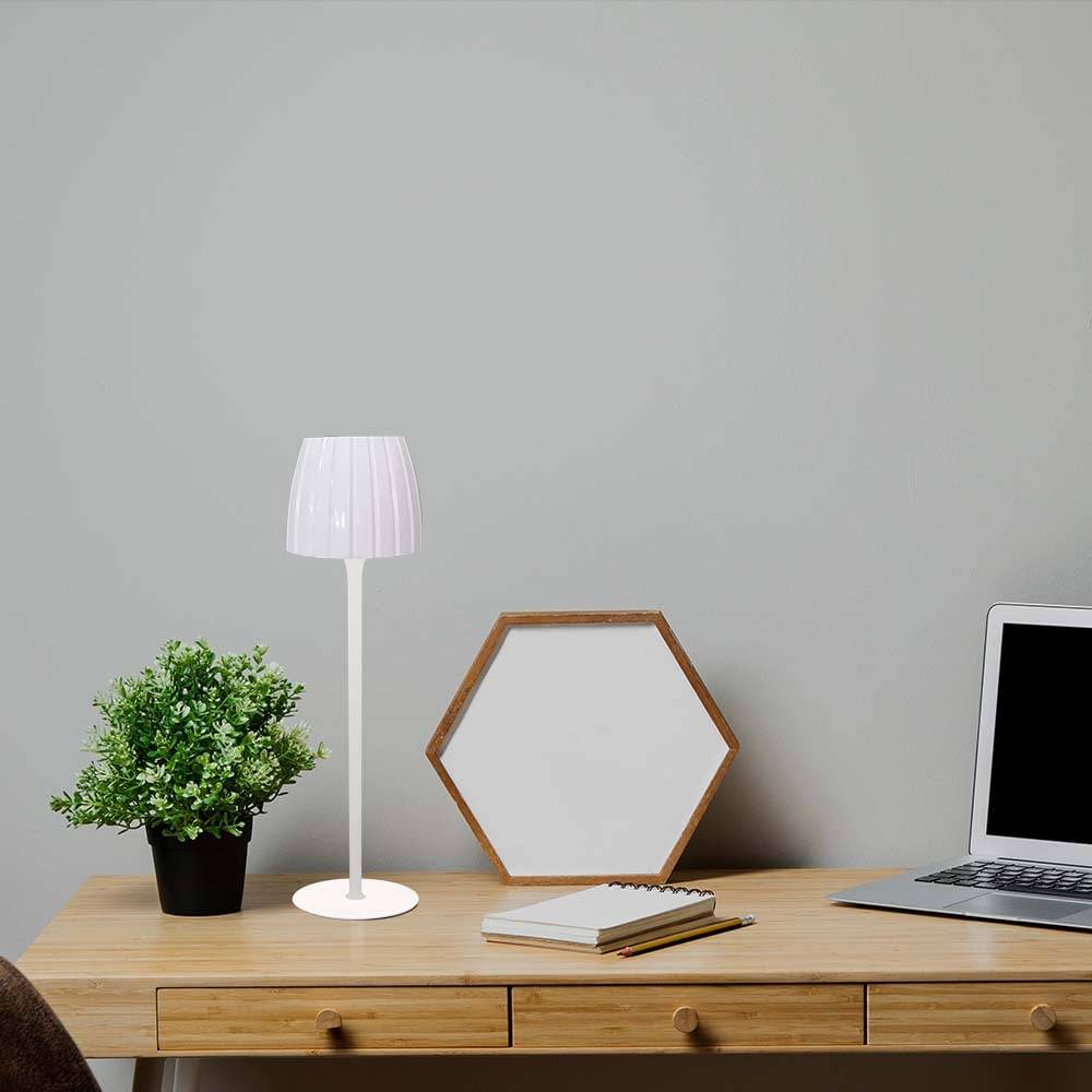 V-TAC Lampada LED da Tavolo 2.7W 105*340mm Bianco Ricaricabile, Touch Dimmerabile 3in1-1
