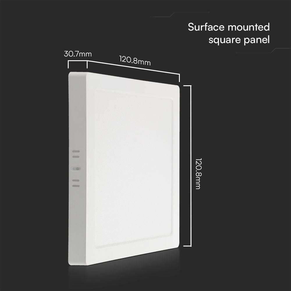 V-TAC Plafoniera LED Chip Samsung Quadrata 6W 110LM/W 4000K-3