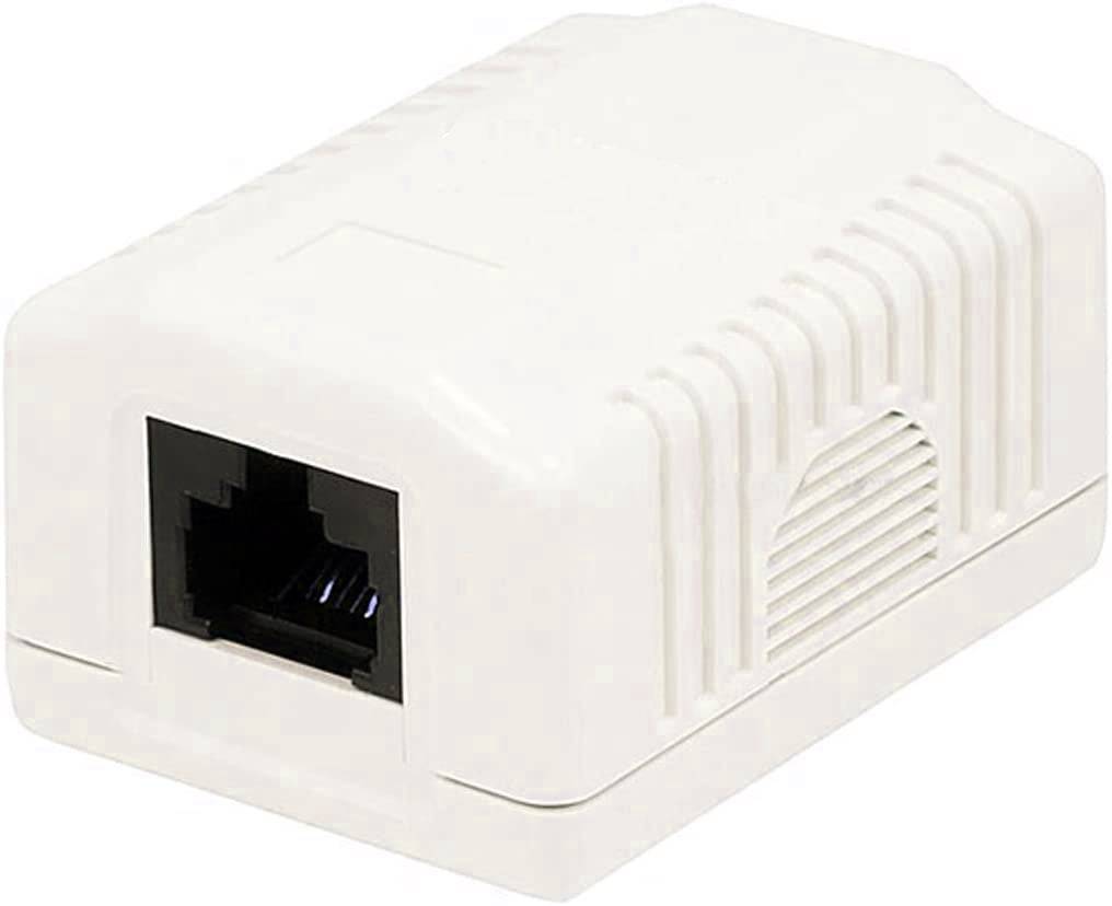 Presa a Muro con 1 Frutto RJ45 Cat.6 UTP Beige-0
