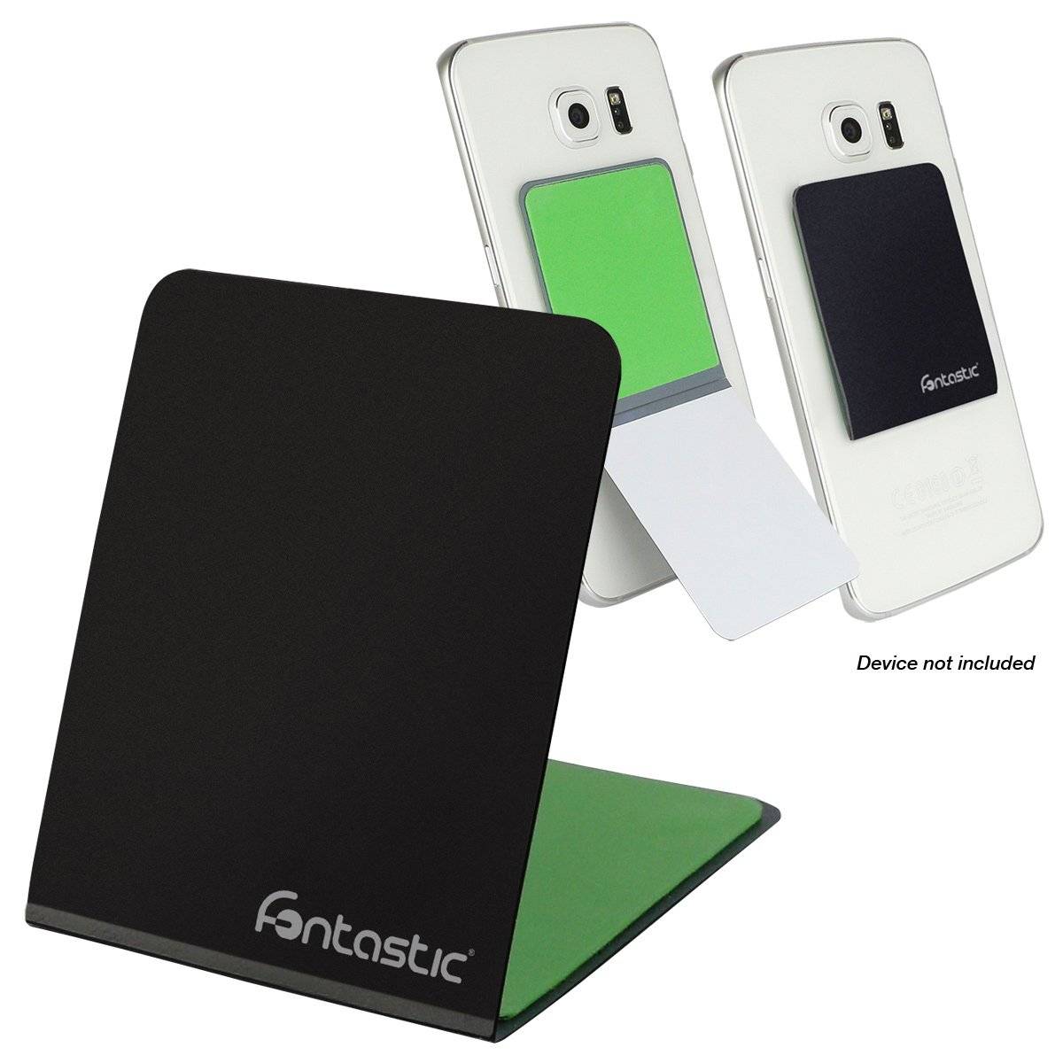 Supporto Smartphone Universale Adesivo Grip Phone con Stand Nero-1