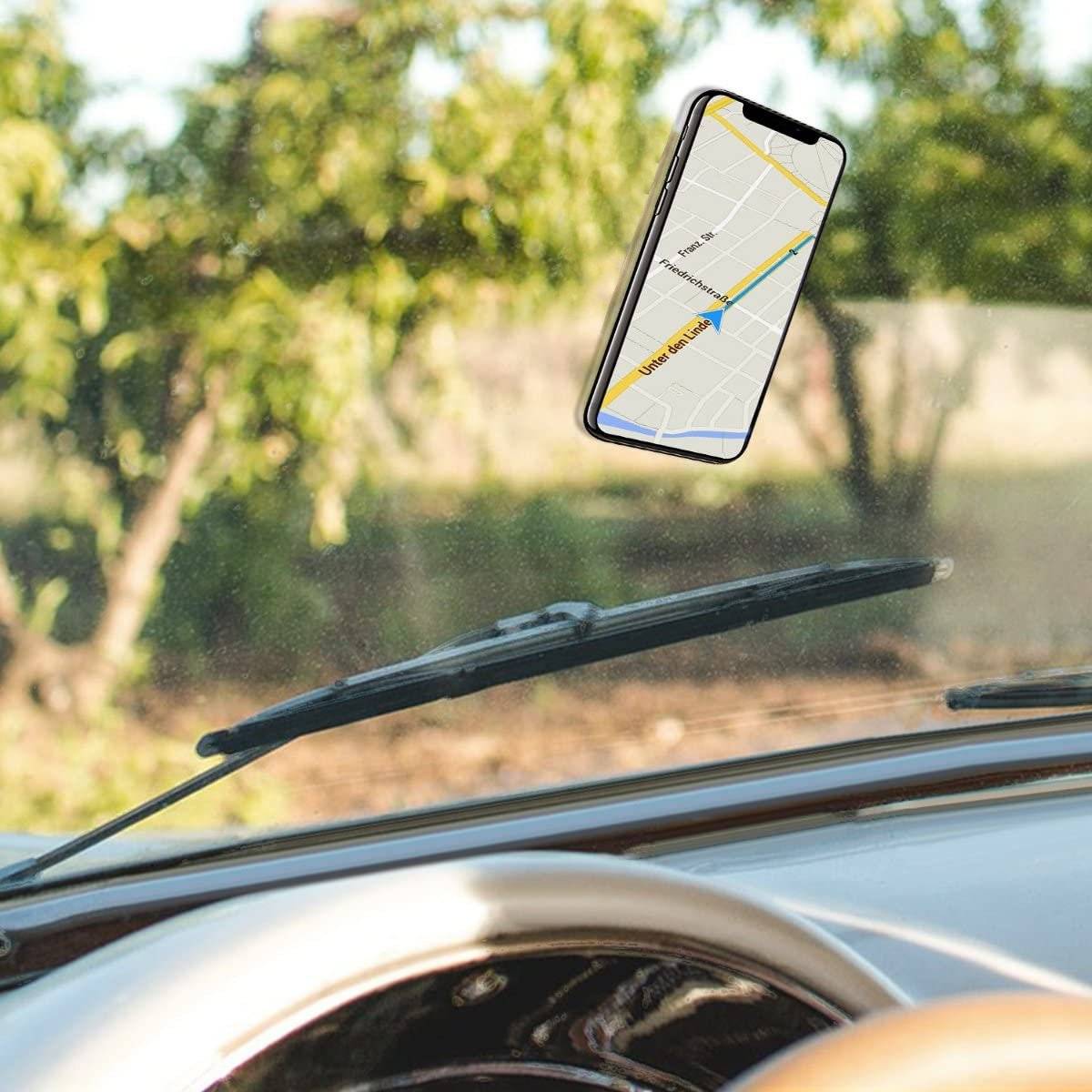 Supporto Smartphone Universale Adesivo Grip Phone con Stand Nero-4