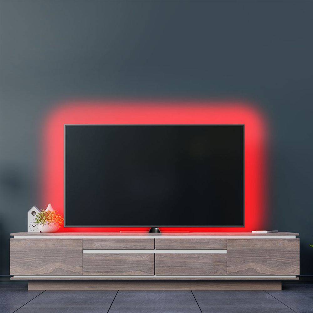 V-TAC Strip LED 220V Rosso Chiaro SMD2835 10.5W/m 10m 120 LED/m con Spina IP65 10mm-2