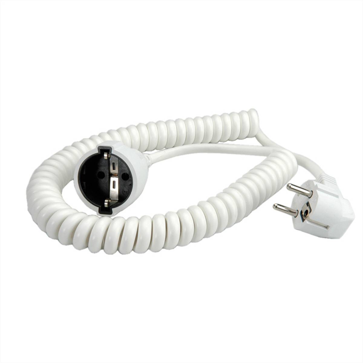 BACHMANN contatto di terra a spirale 230V/16A, bianco, 2 m