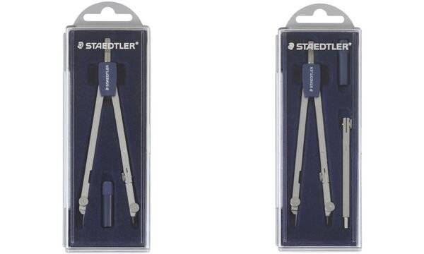 Bussola scolastica STAEDTLER 559 lunghezza 135 mm 3 parti in metallo gamba di piombo pieghevole con scarpa ad ago max.-1