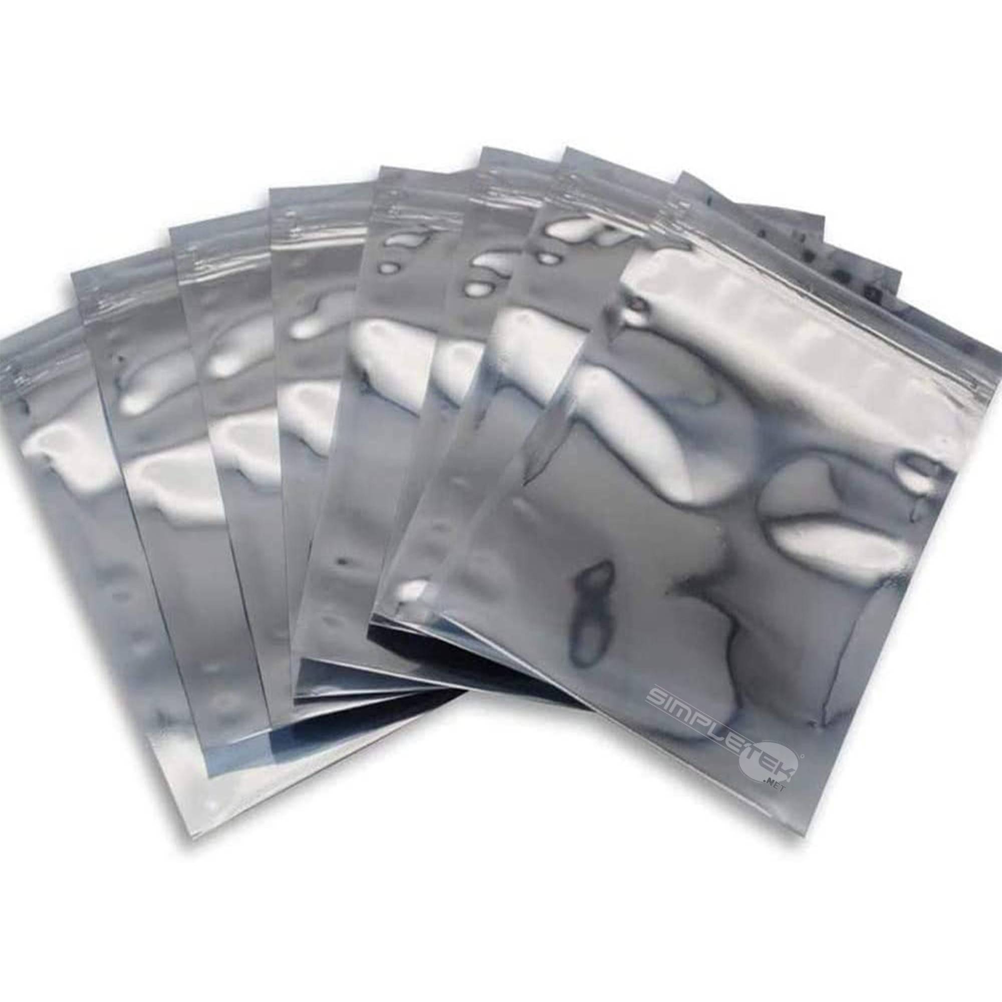 100 X Buste Antistatiche 10 X 15 Cm Hard Disk Ssd 2,5" Sata Sas Ide Con Zip-1