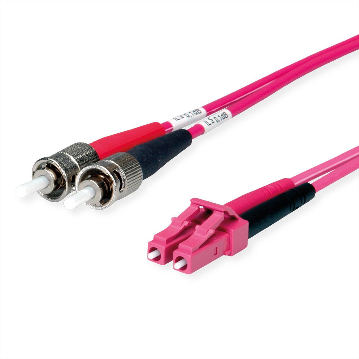Telegärtner - Patch-Kabel - ST (M) zu LC (M) - 2 m - Glasfaser - Duplex - 50/125 Mikrometer - OM4 - geschirmt - violett