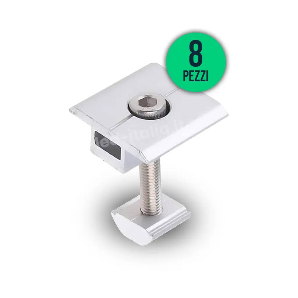 V-TAC Italia Morsetti Centrali 30mm per Fissaggio Pannelli 8 Pezzi-0