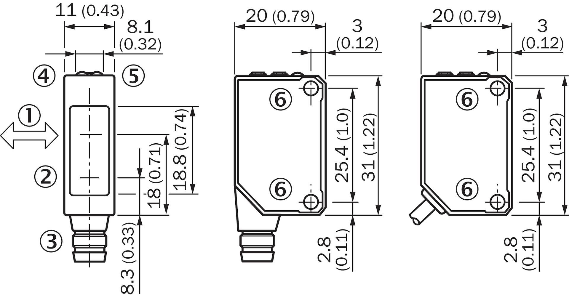 SICK WTB8L-P2231 Miniature photoelectric sensors-2