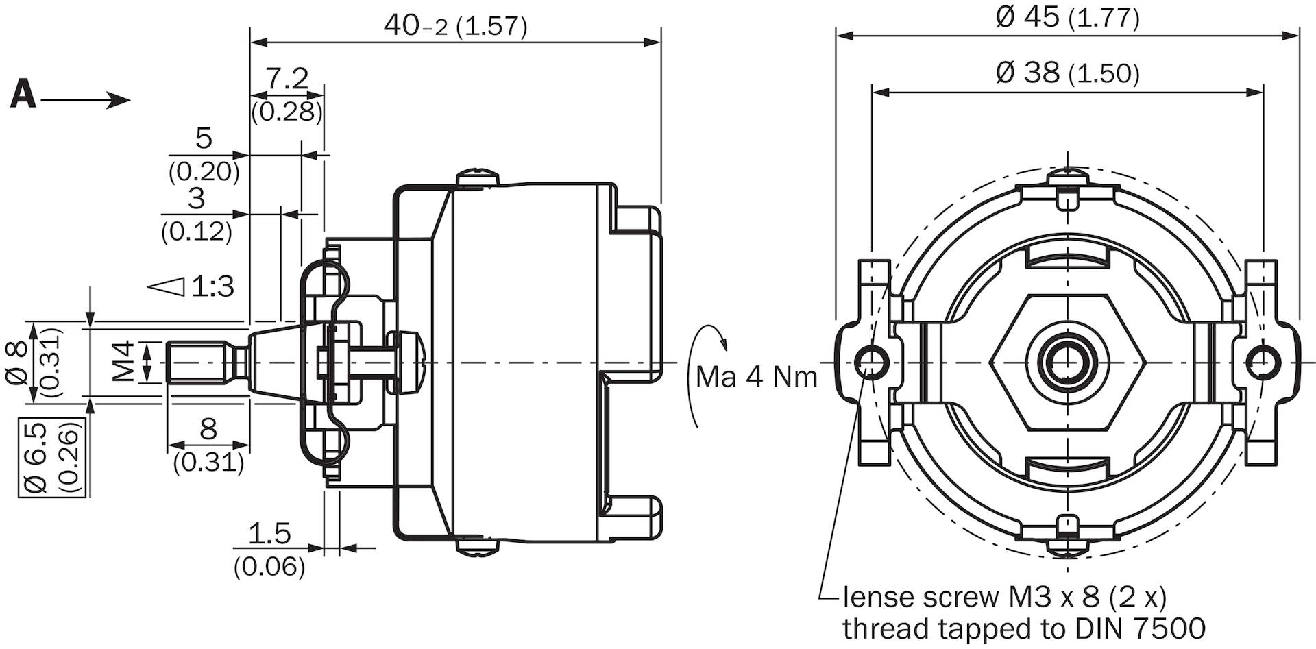 Sistema di feedback del motore rotativo Sick SKM36-HFA0-K02-1