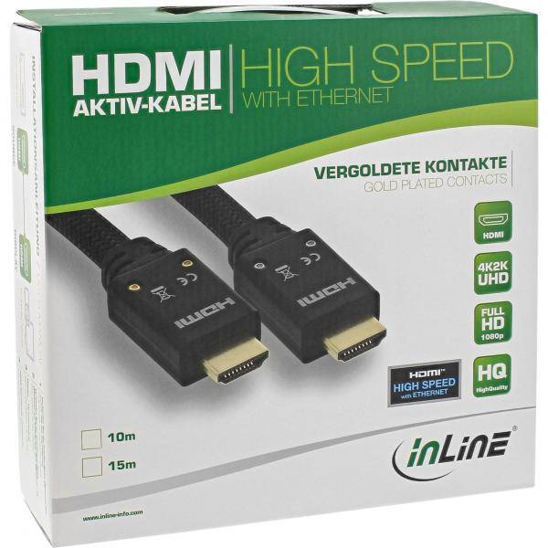 InLine HDMI Aktiv-Kabel - HDMI-High Speed mit Ethernet - 4K2K - ST/ST - 15m-1